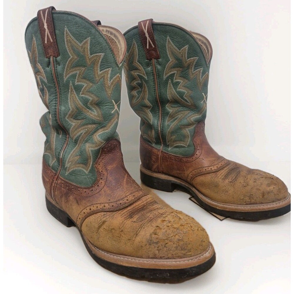 Twisted X Men's Saddle Vamp Pull On Work Boot - Steel Toe - MSC0005 Size 10EE